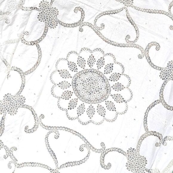 King Size Linen Crochet Coverlet - Picture 8 of 10